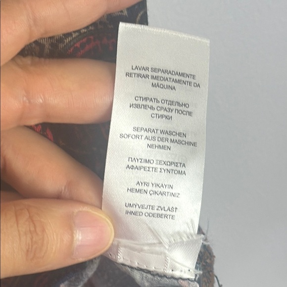 Ralph Lauren Fitted Multicoloured Abstract Artsy Pattern 3/4 Sleeve Top Size XL - Picture 8 of 9